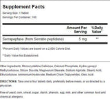 Tablettes Serraflazyme, enrobage entérique, absorption potentielle améliorée.
