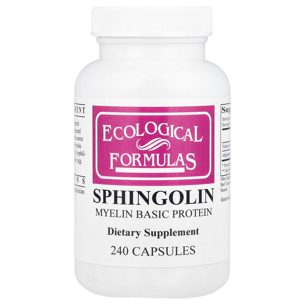 Cardiovascular Research Sphingolin, comprimés 240 : peut soutenir la gaine de myéline et les nerfs.
