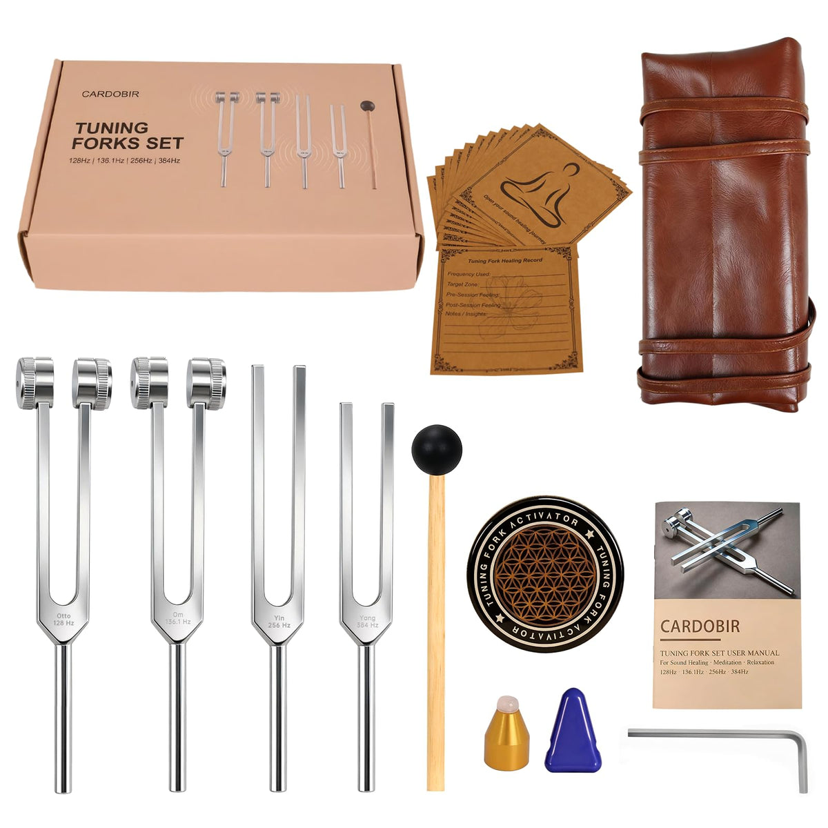 Diapason CARDOBIR 128 Hz pour relaxation et concentration pendant la méditation.