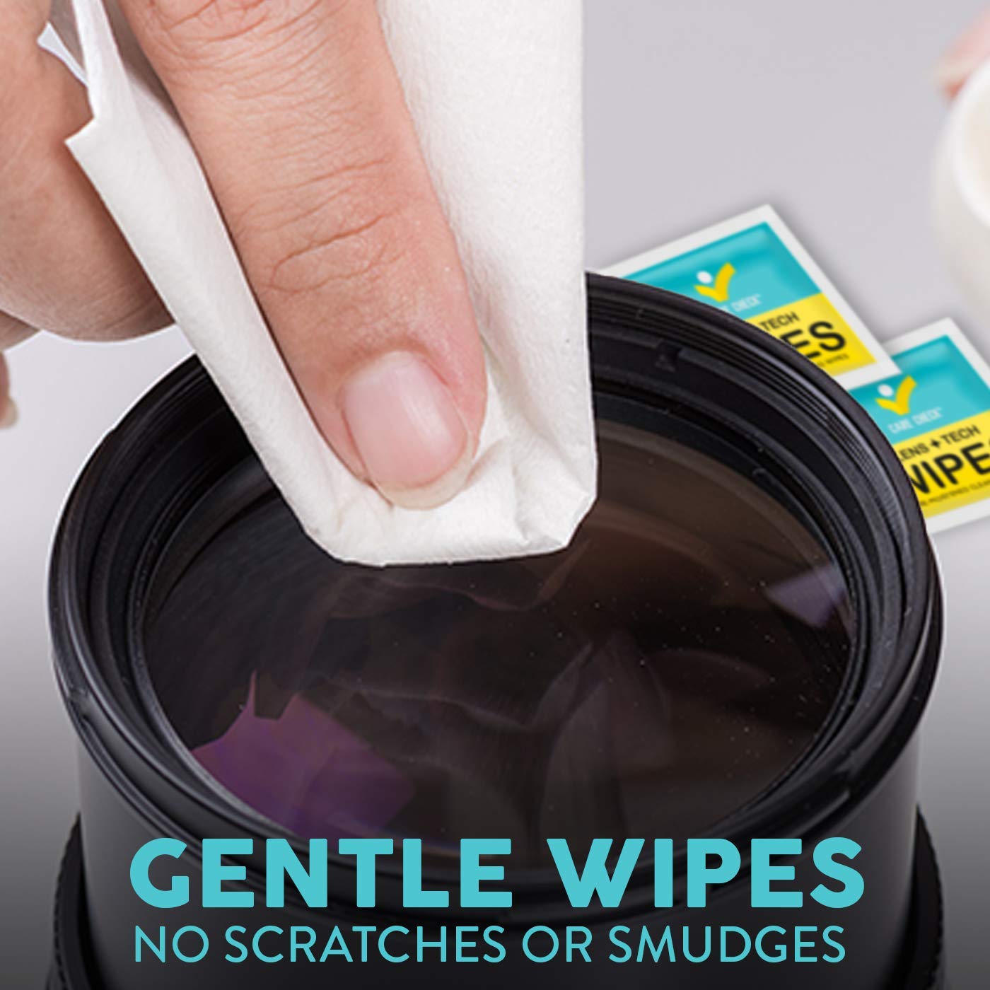 Care Check lingettes nettoyantes pour écran ordinateur portable et surfaces sensibles.