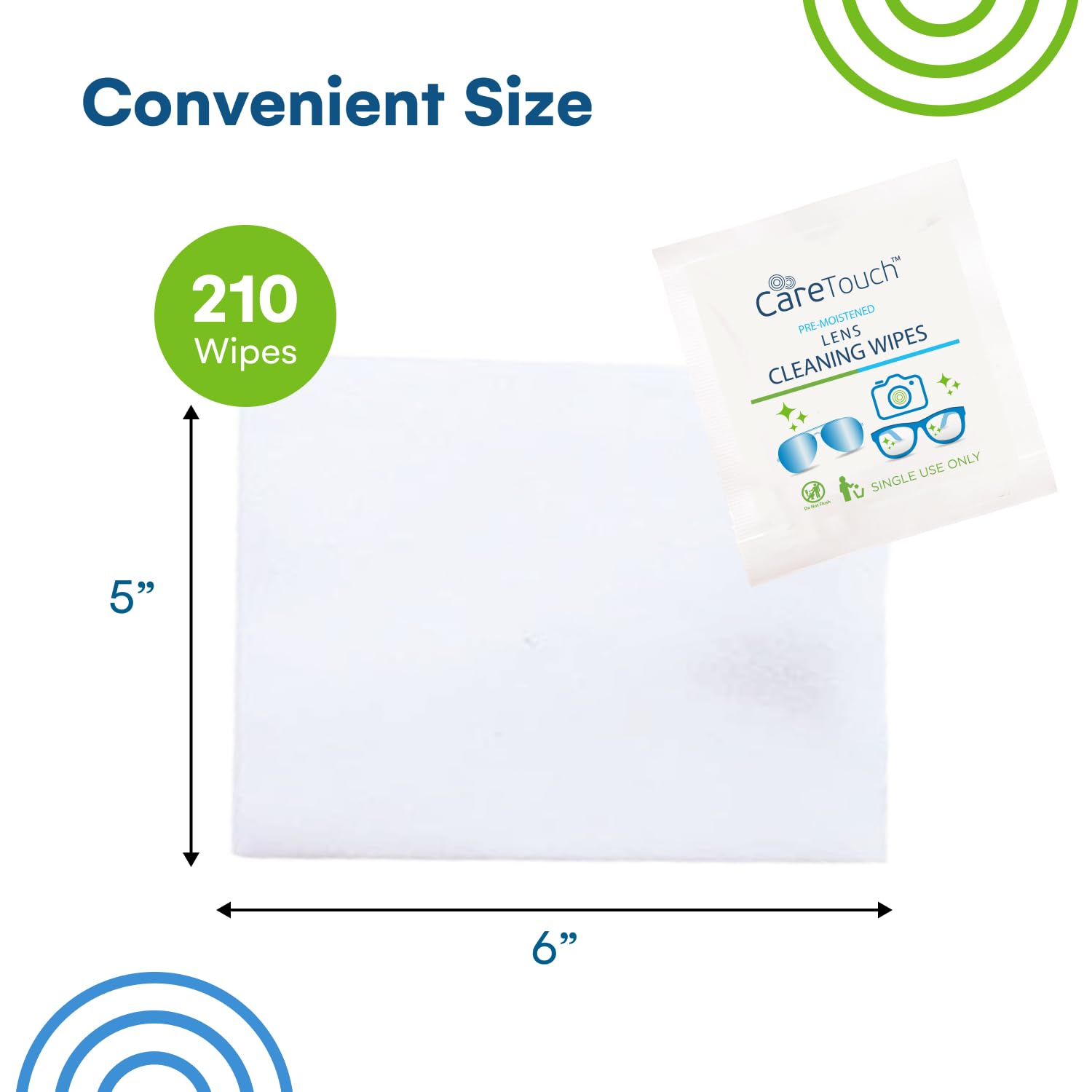 Care Touch lingettes douces verres traités sans rayures.