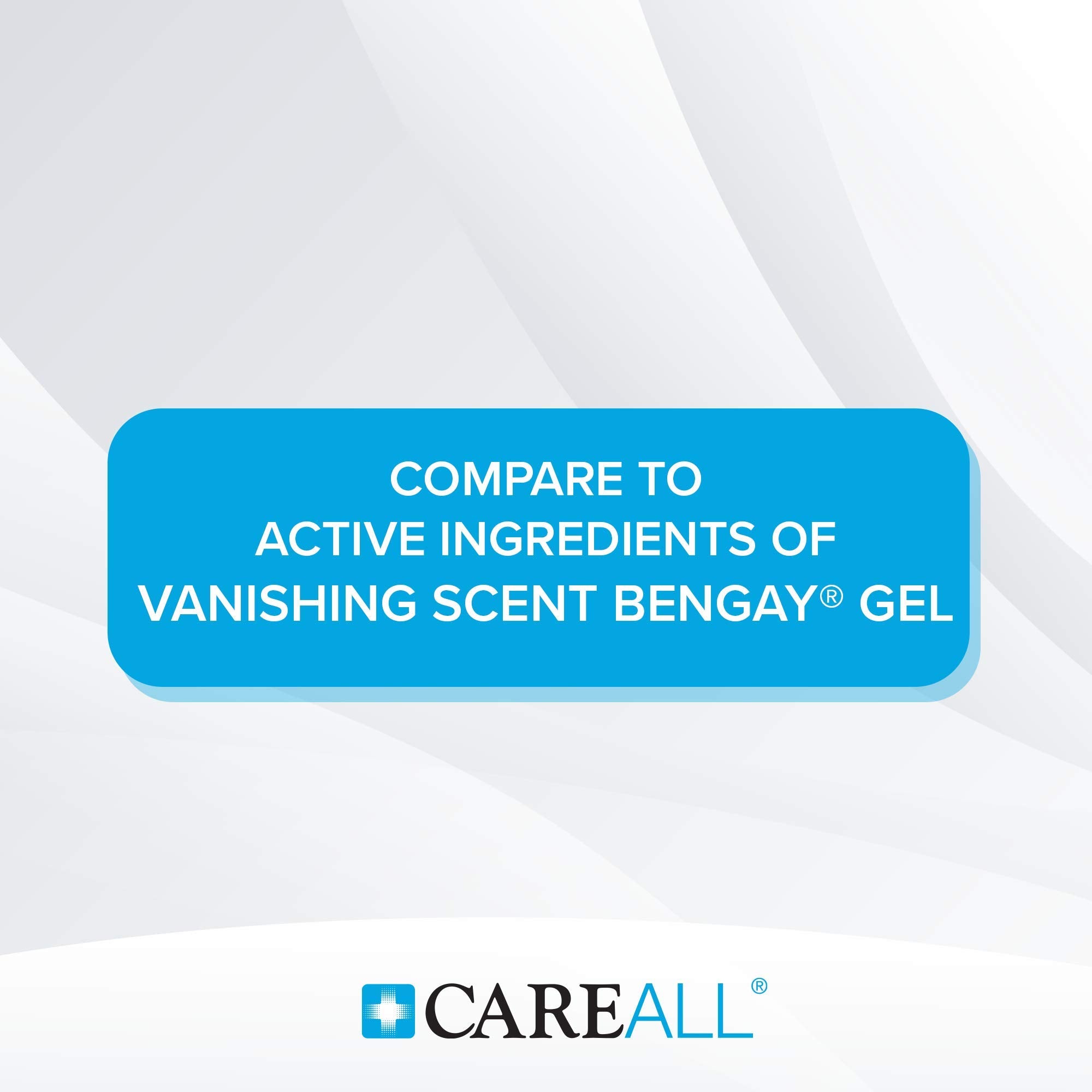 CareAll Gel menthol 2,5% sur la peau pour une sensation rafraîchissante rapide.