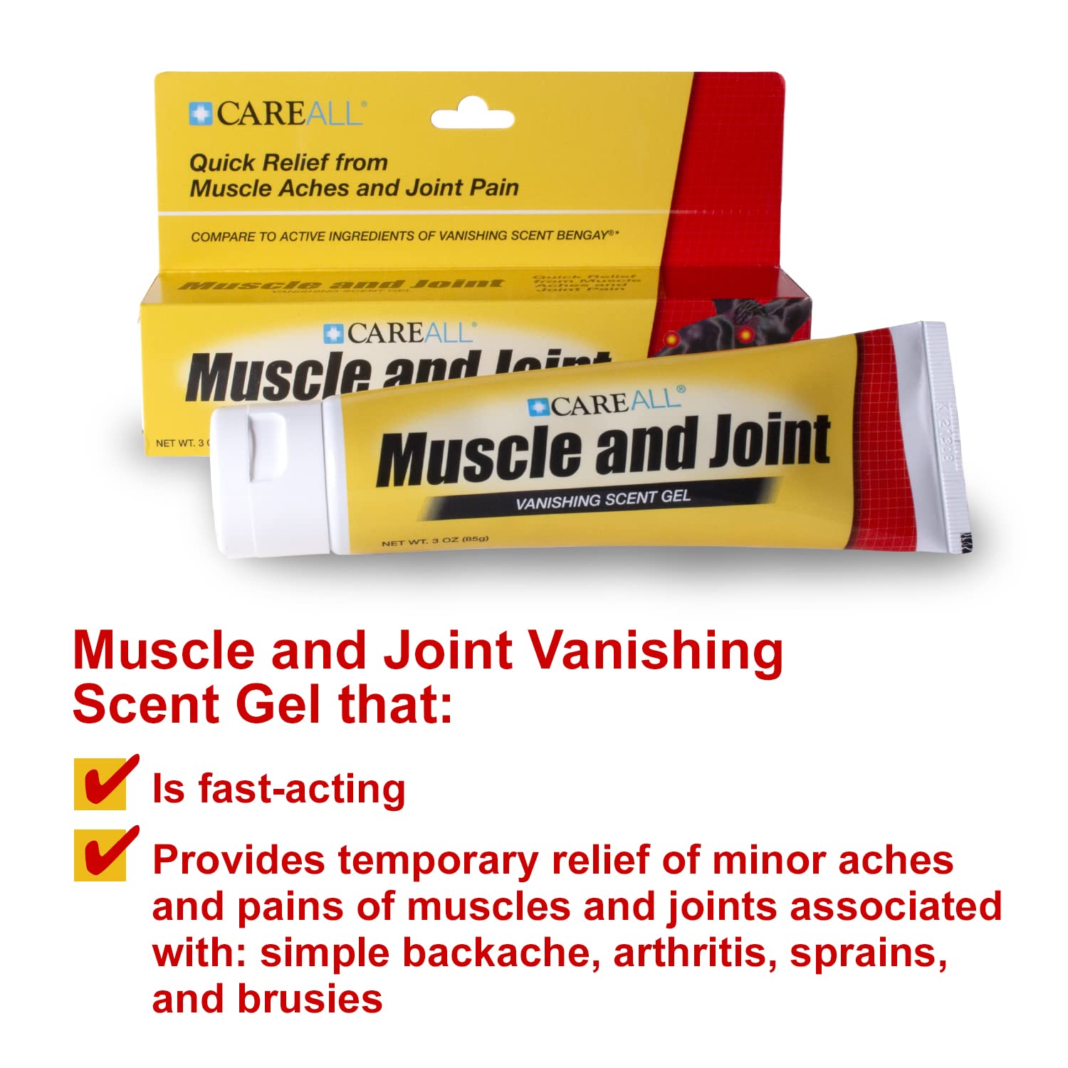 Menthol 2,5% dans CareAll offre sensation rafraîchissante et apaisante.