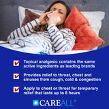 CareAll texture lisse lors de l’application sur le thorax.