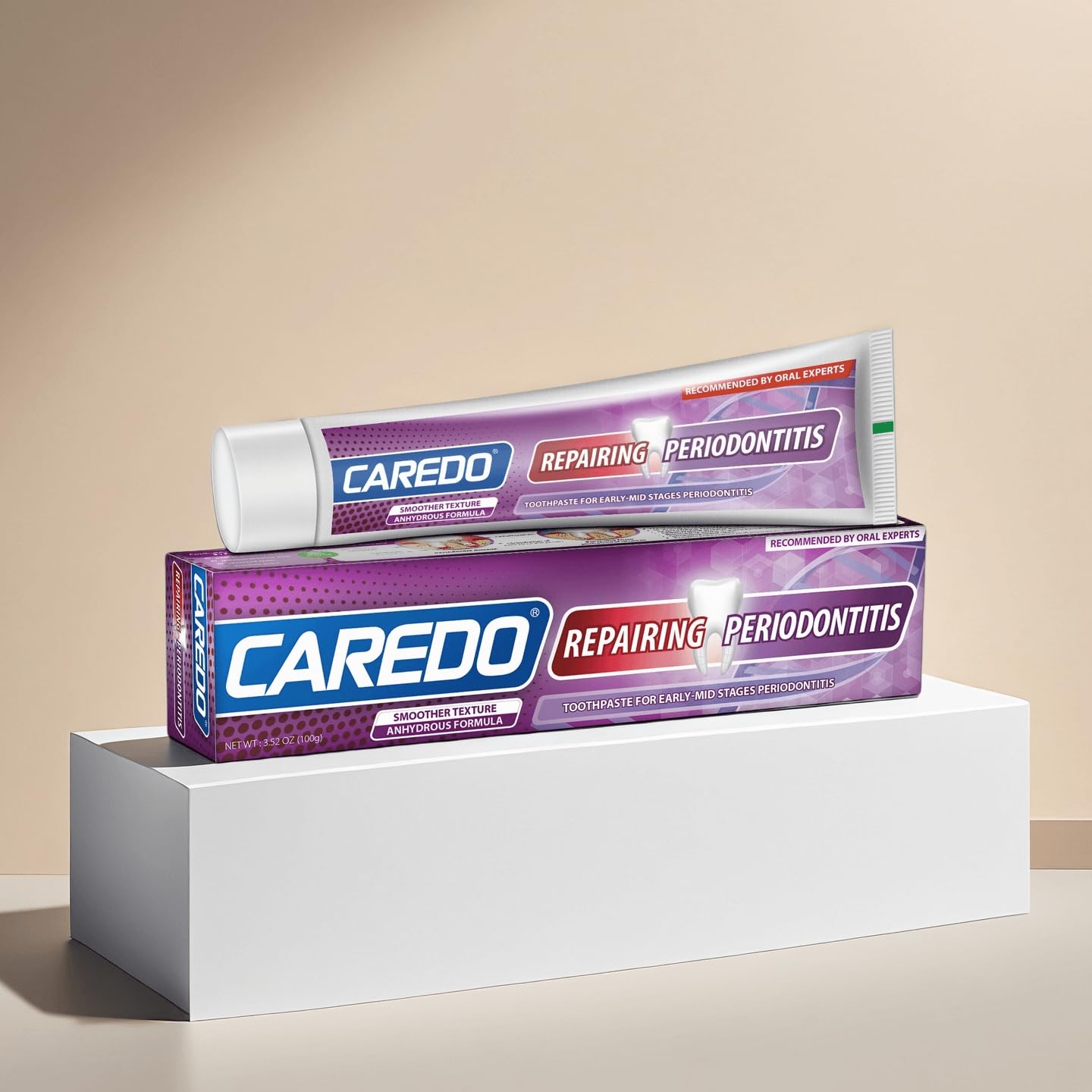 CAREDO dentifrice anti-plaque: réduit la plaque et protège les gencives.