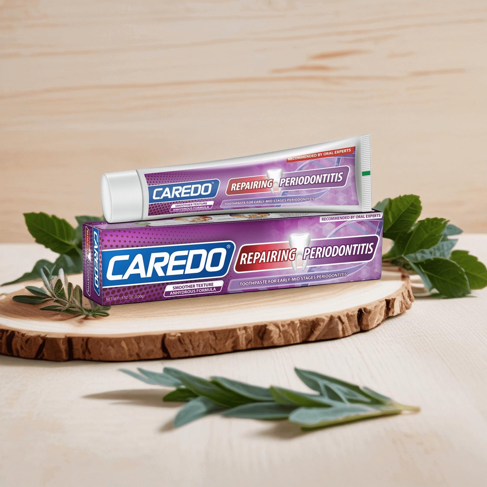 CAREDO dentifrice regeneration gencives: favorise la régénération gingivale et le confort.