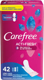 Texture ultra-fine du pantiliner Carefree Acti-Fresh pour un confort discret