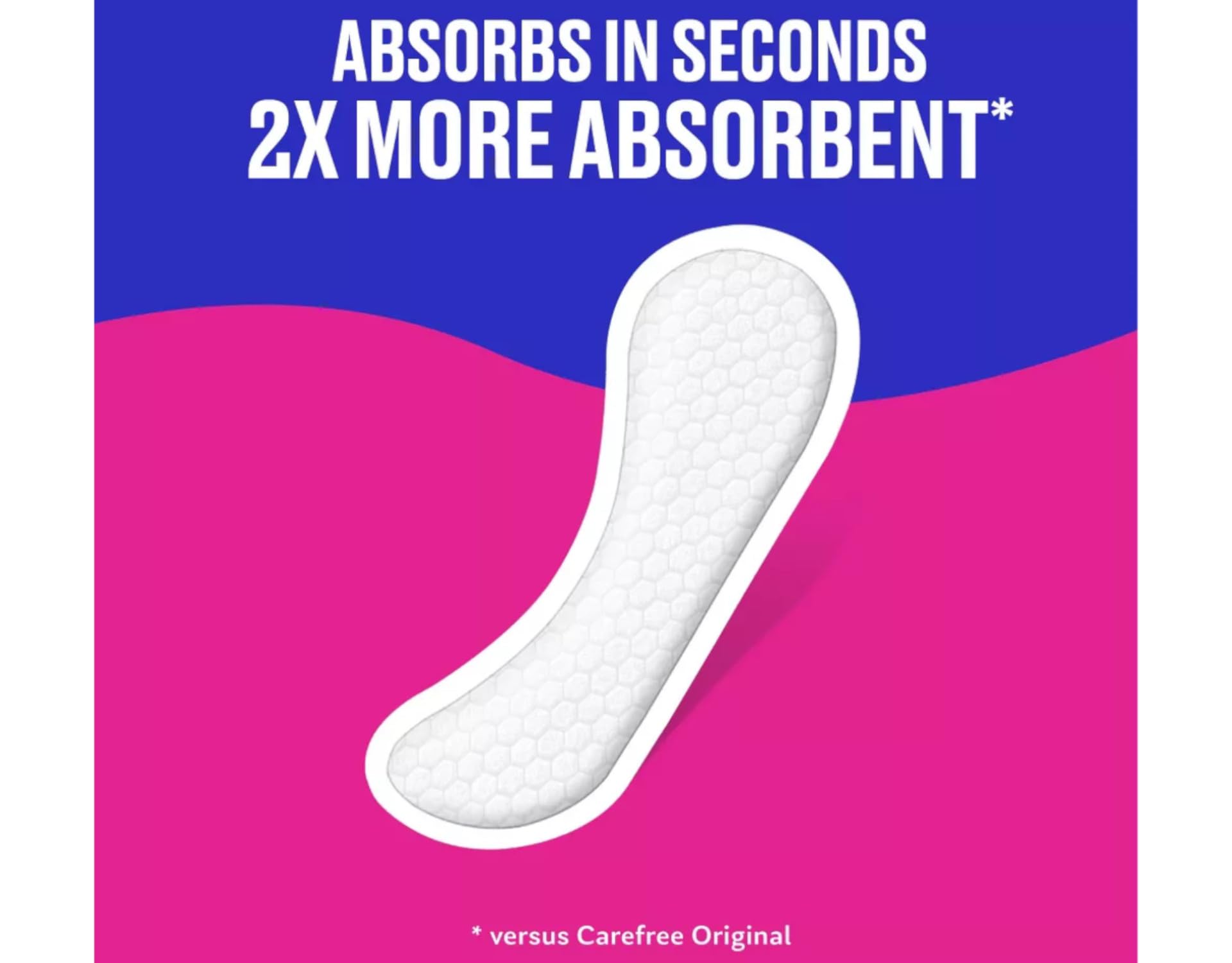 Carefree Acti-Fresh Body Shape pantiliners, pratique à transporter grâce au lot de 5 paquets.