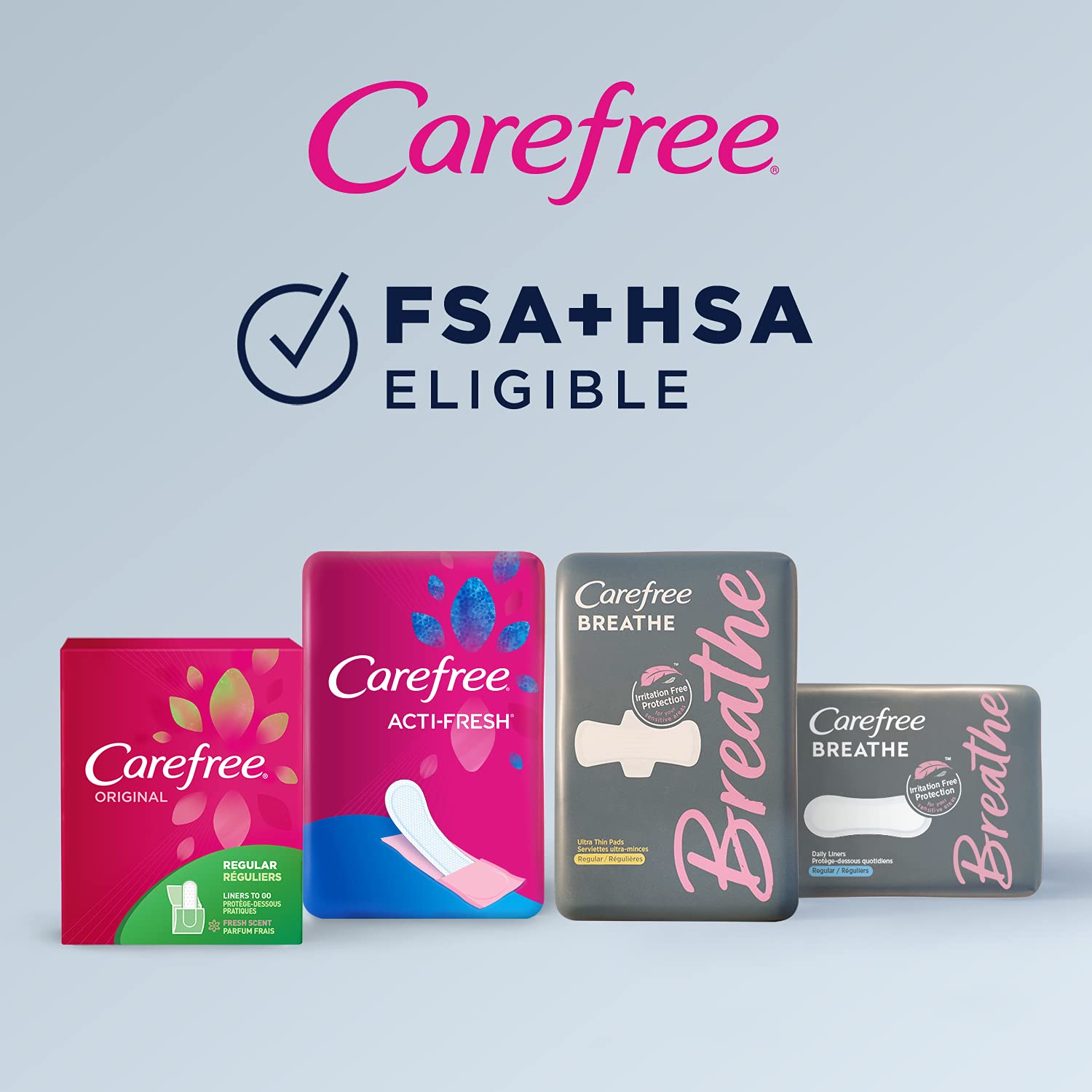 Carefree Acti-Fresh à emporter pratique dans le sac.