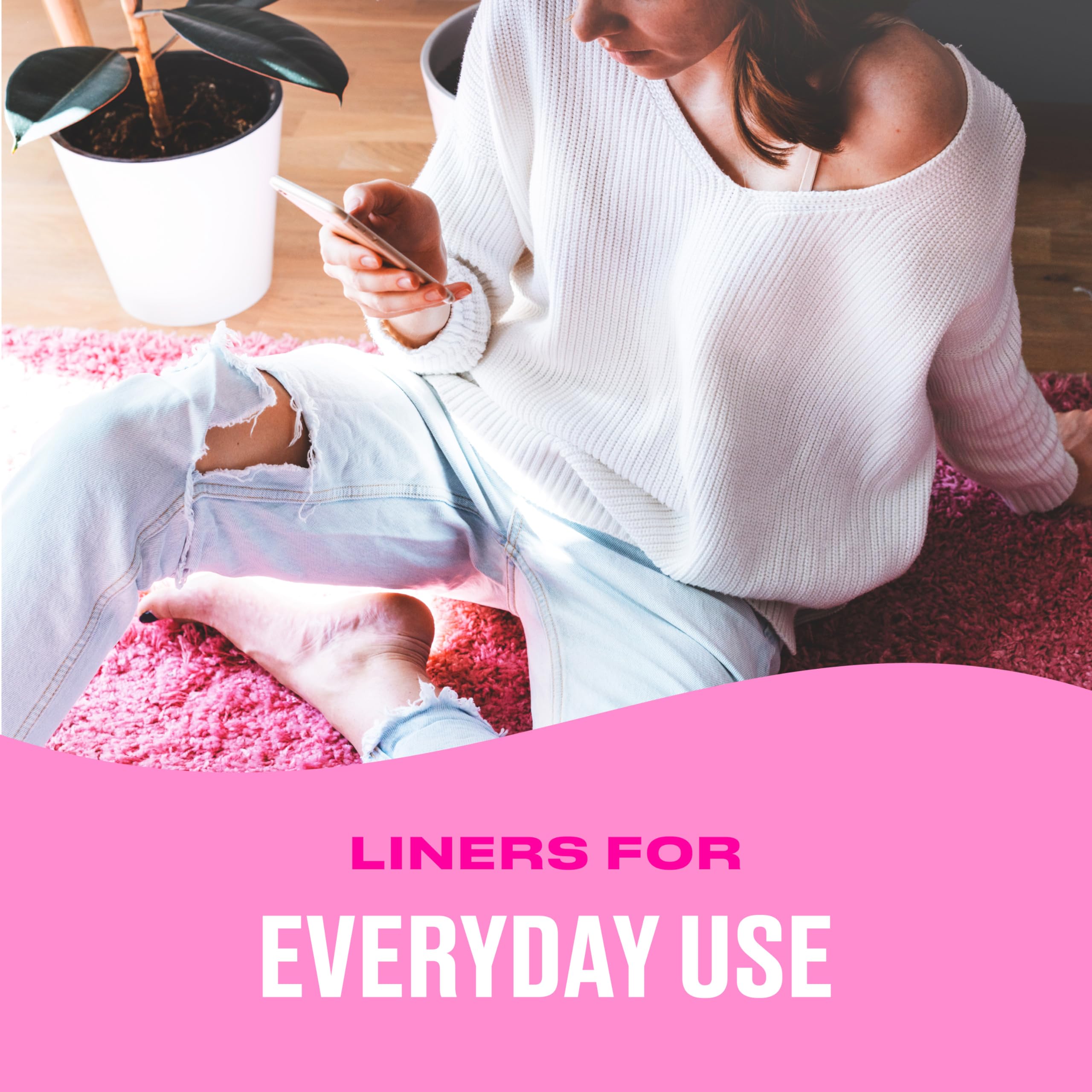 Carefree Liner Thong Regular, confort quotidien et douceur sur la peau.
