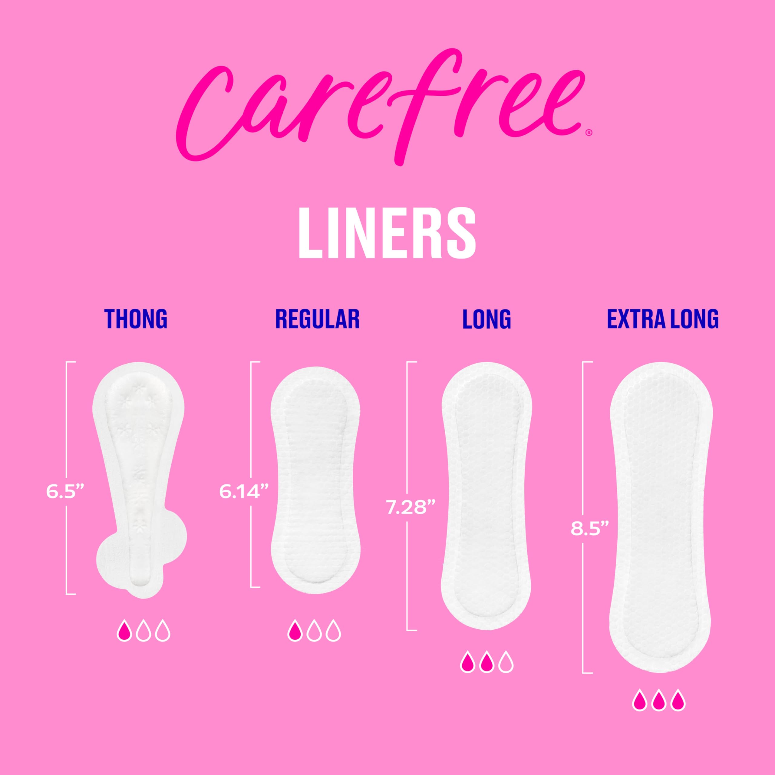 Carefree Liner Thong Regular, contrôle des odeurs pour fraîcheur durable.