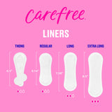 Carefree Liner Thong Regular, contrôle des odeurs pour fraîcheur durable.
