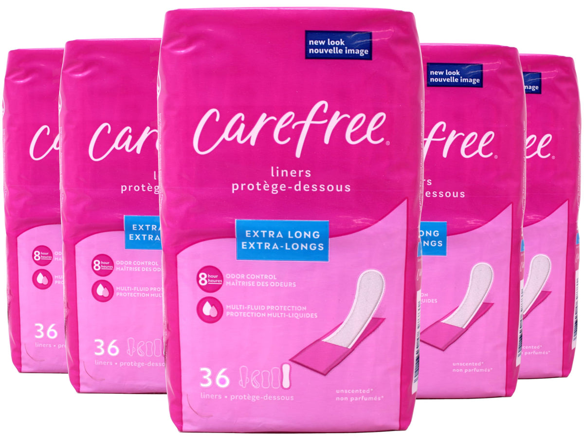 Carefree protections longue taille sans parfum — emballage facile à ranger pour le quotidien