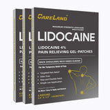 Patch CARELAND lidocaine sur dos epaule pour soulagement musculaire ciblé