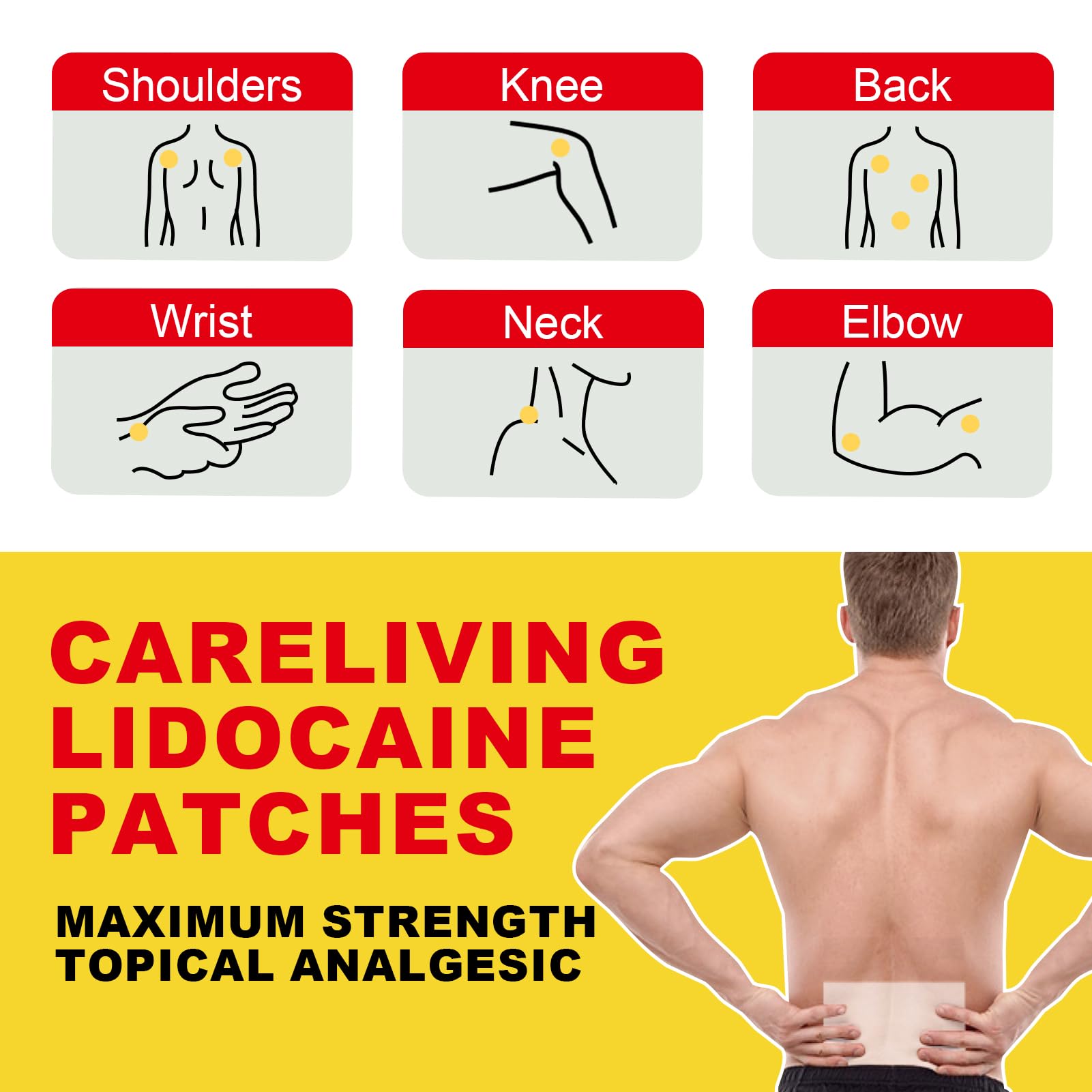 CARELIVING patch application dos, maintien et confort local