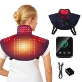 CaremorWrap nuque et épaules avec lumière rouge pour relaxation et confort.