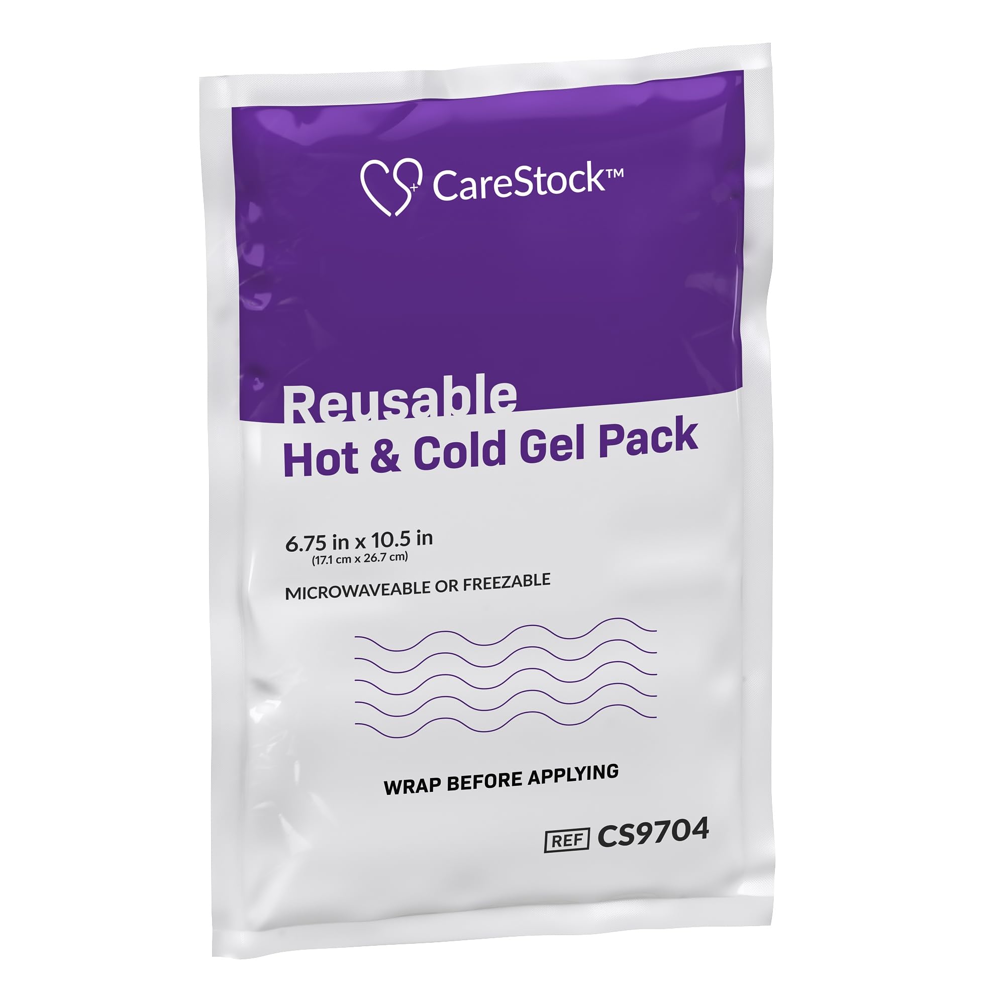 CareStock compresse gel chaud et froid, grande taille, pour soulager les douleurs ciblées.