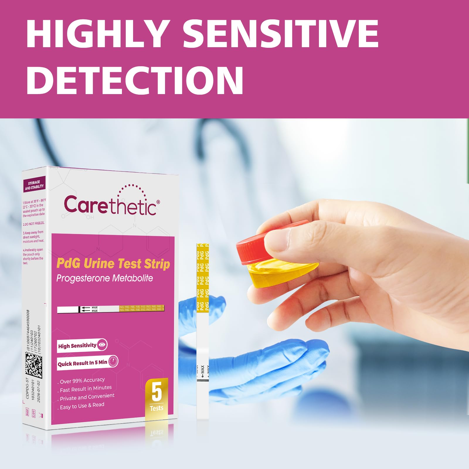 Carethetic Pack PdG – pack de 5 tests pour suivre un cycle.