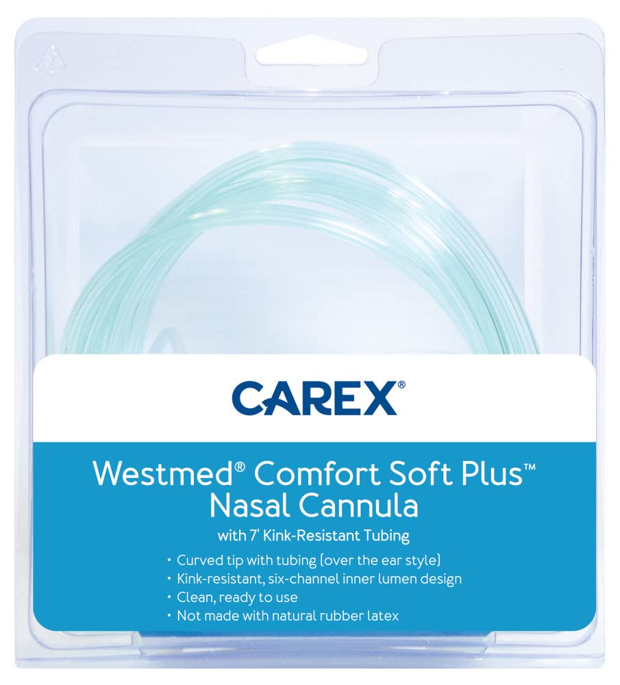 Carex tuyau nasal Confort Doux Plus 7 pieds, respiration discrète et continue.