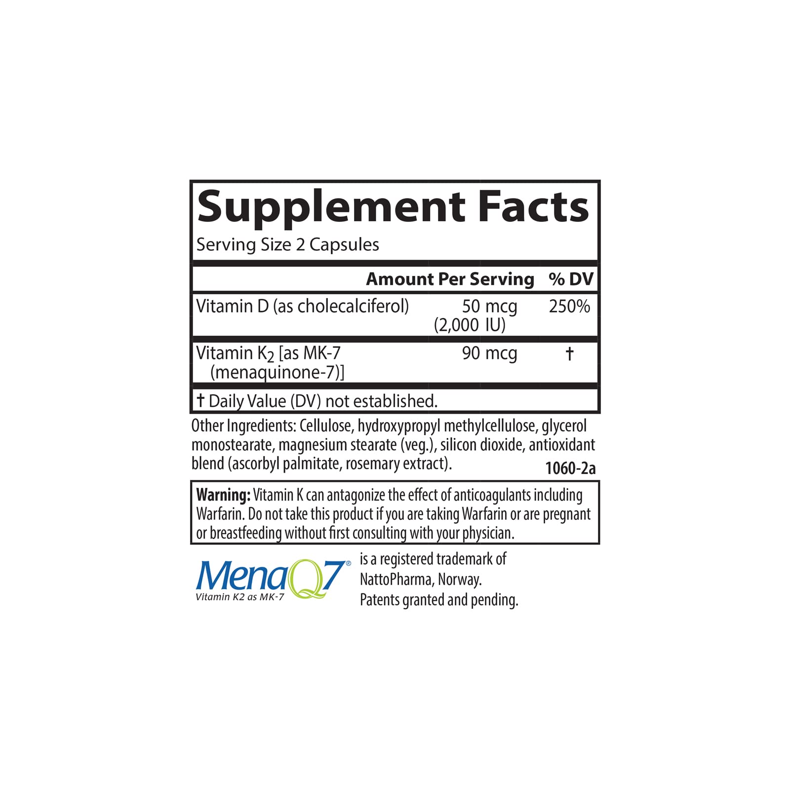 Carlson absorption calcium D3-K2 - capsules facilitant l'assimilation avec les repas.