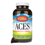 Carlson ACES – étiquette lisible, indications et dosage affichés.
