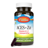 Carlson ACES + Zn – Plan rapproché sur les gélules, indication d'une formulation antioxydante.