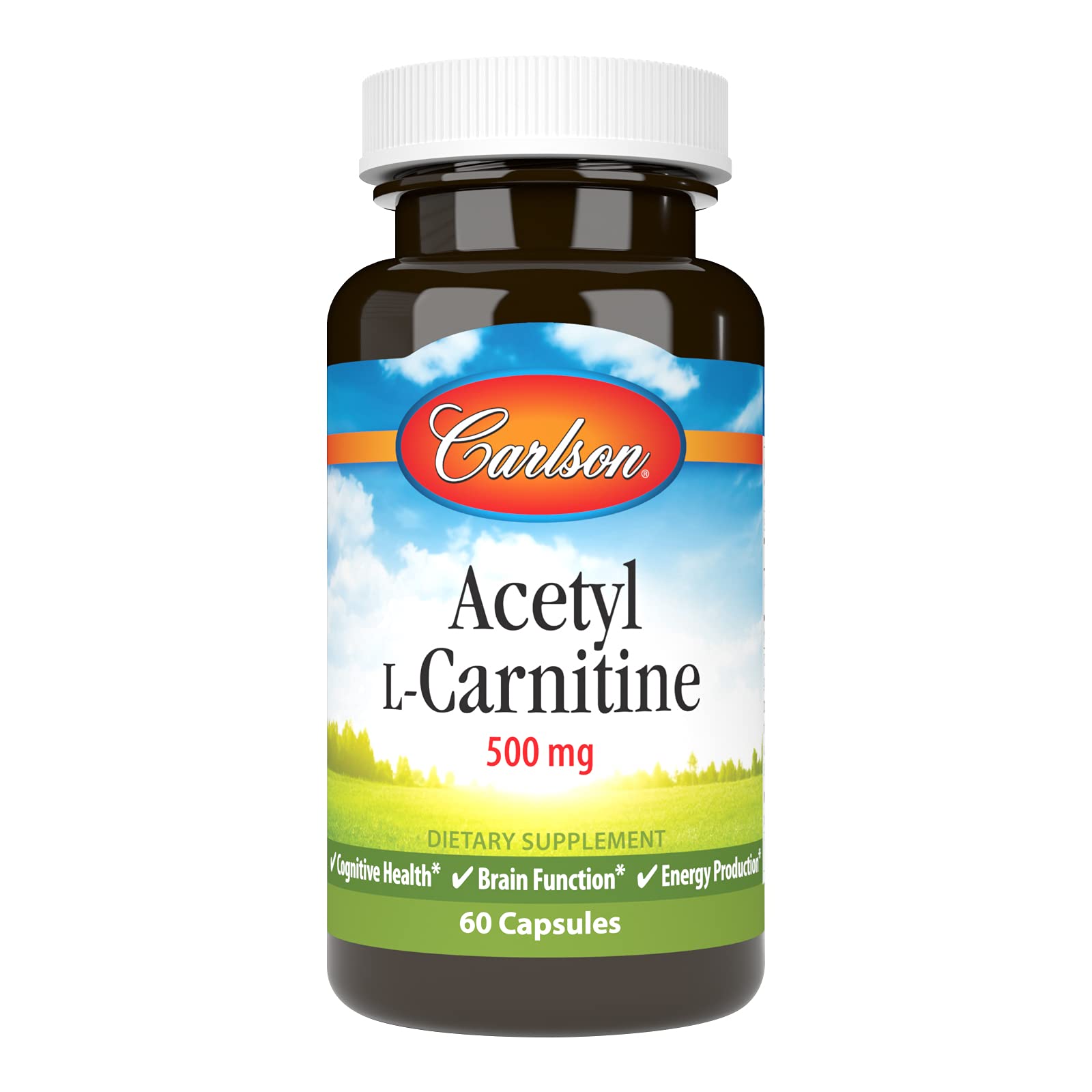 Carlson Acétyl L-Carnitine bouteille – énergie potentielle pour la journée