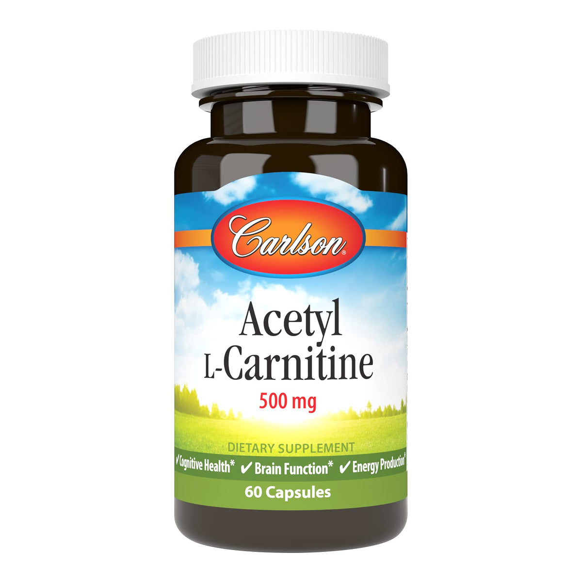 Carlson Acétyl L-Carnitine bouteille – énergie potentielle pour la journée
