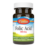 Carlson Acide folique 800 mcg, comprimés pratiques pour le soutien prénatal potentiel.