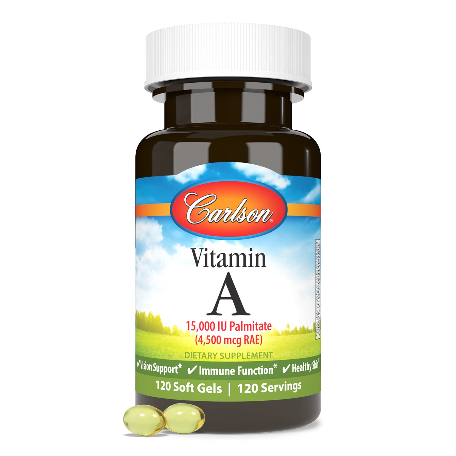 Carlson vitamine A palmitate – étiquette et numéro de lot, traçabilité et contrôle qualité.