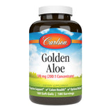 Carlson Aloe dorée : bouteille dorée symbolisant une concentration élevée pour le bien-être digestif.