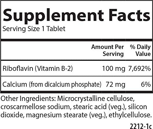 Carlson B-2 riboflavine visuelle soutien vision et clarté