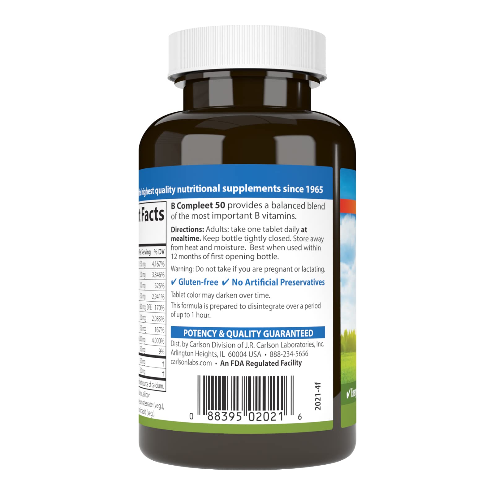 Carlson B Compleet 50 – gelules: dose quotidienne pour énergie et vitalité.