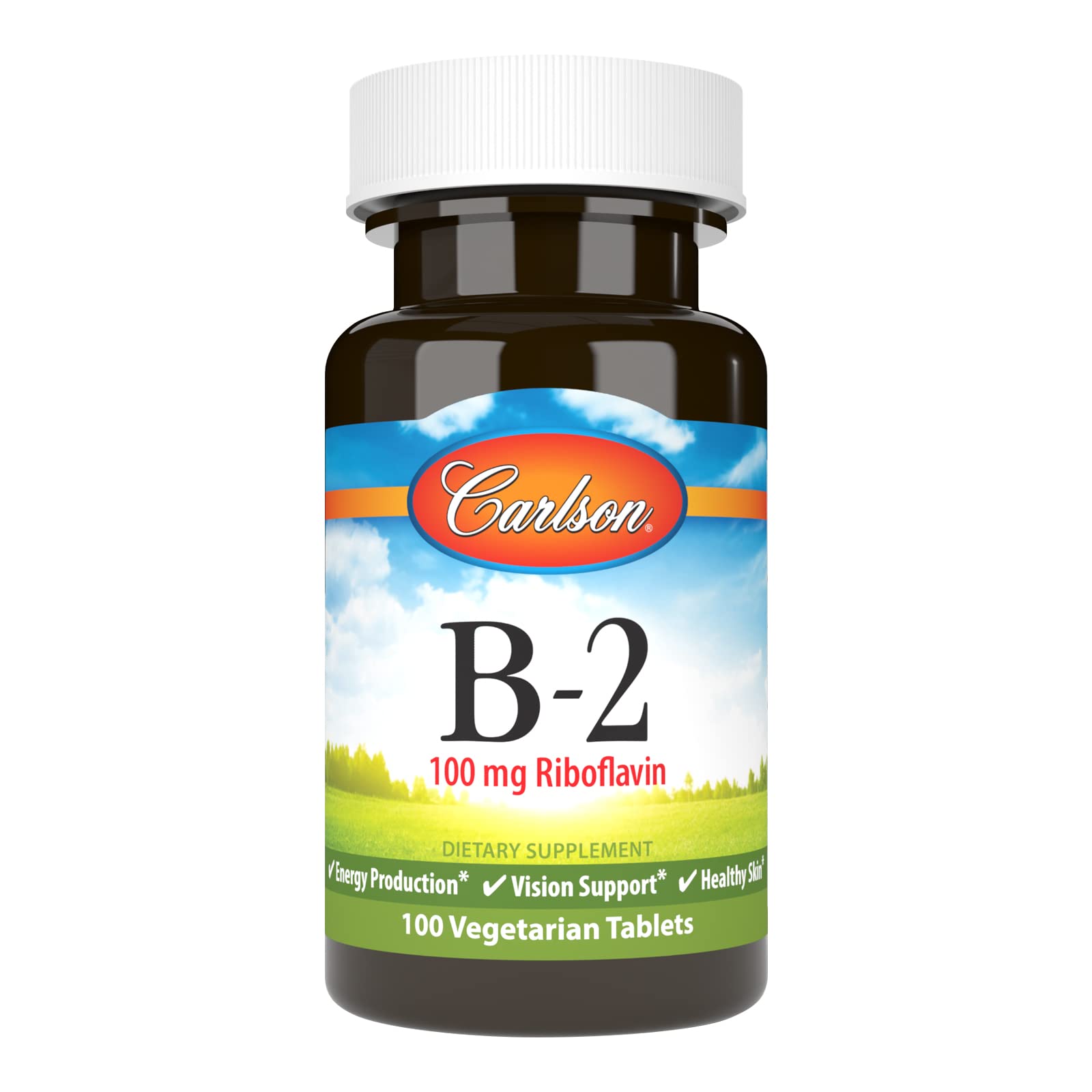 Carlson B-2 riboflavine, flacon: soutien potentiel pour énergie et peau saine.