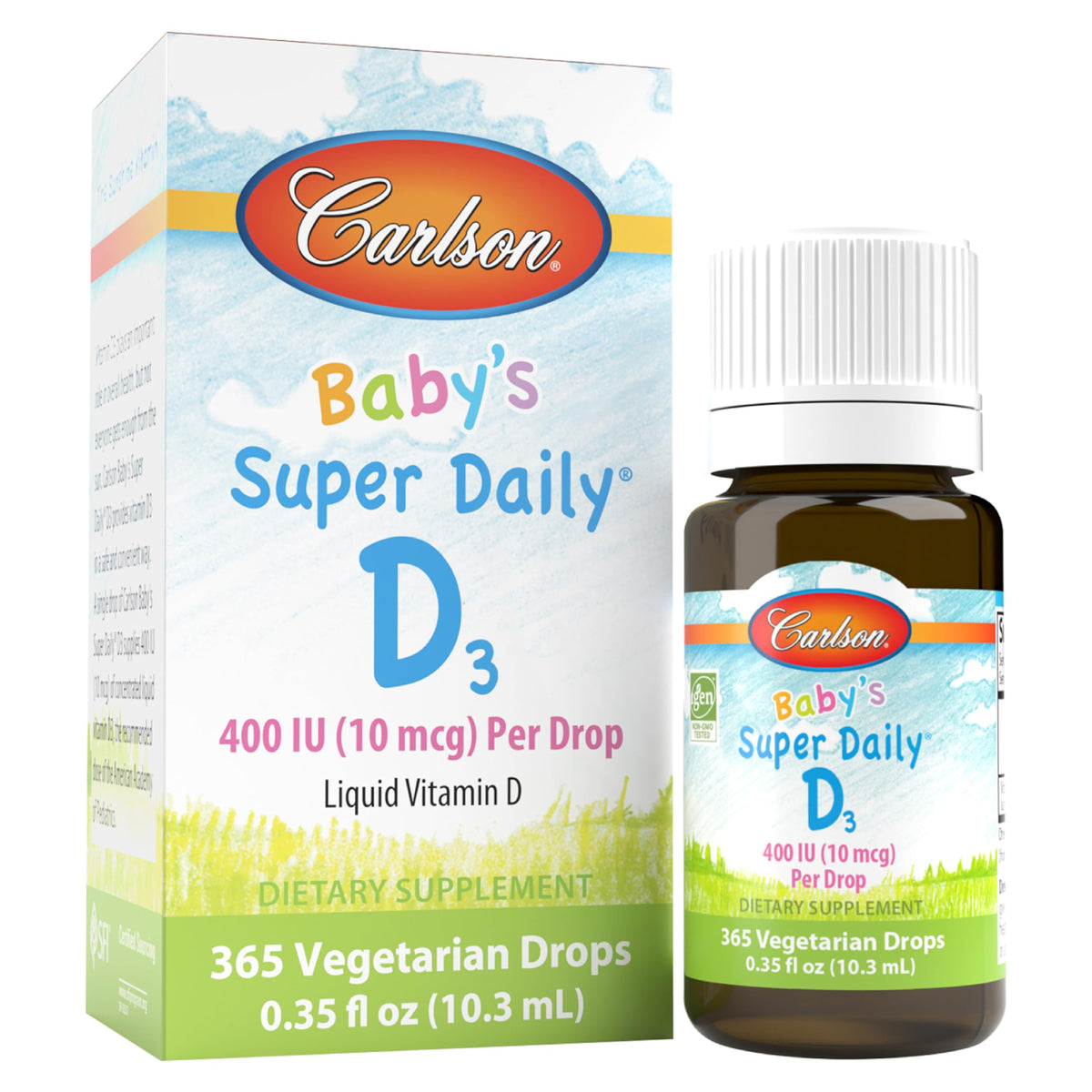 Carlson Bebe D3 gouttes : dose quotidienne pratique pour le nourrisson.