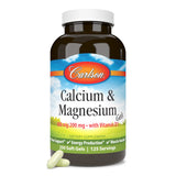 Carlson Calcium et Magnésium Gels, flacon, soutien potentiel des os et énergie.