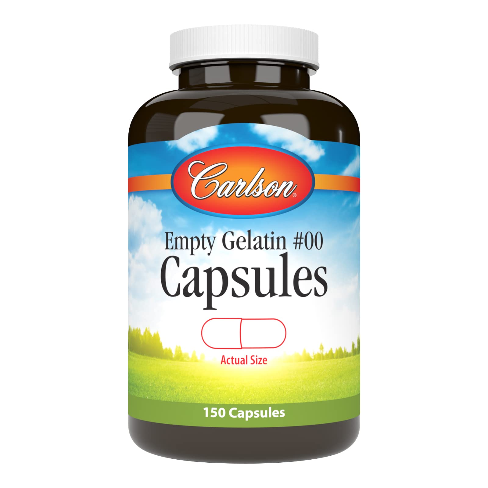Carlson, capsules gélatine vides #00, ensemble facile à manipuler.