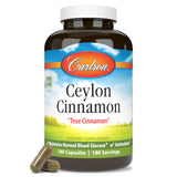 Carlson Ceylon Cinnamon dans une bouteille, pratique pour une utilisation quotidienne.