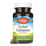 Carlson Ceylon Cinnamon : gelules en gros plan, couleur naturelle.