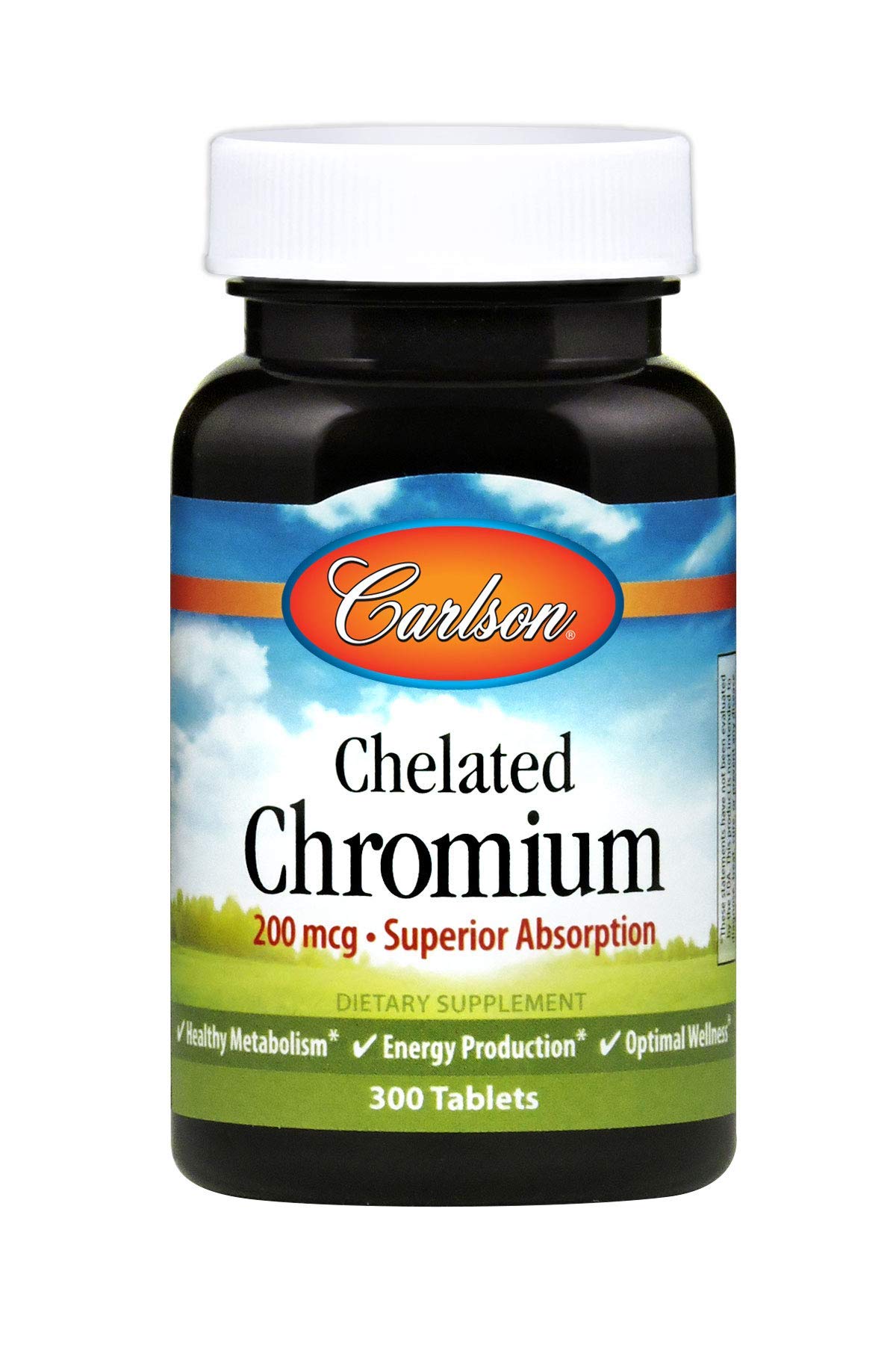 Carlson chrome chelaté — bouteille visible et démontrant potentiel soutien métabolique et énergie