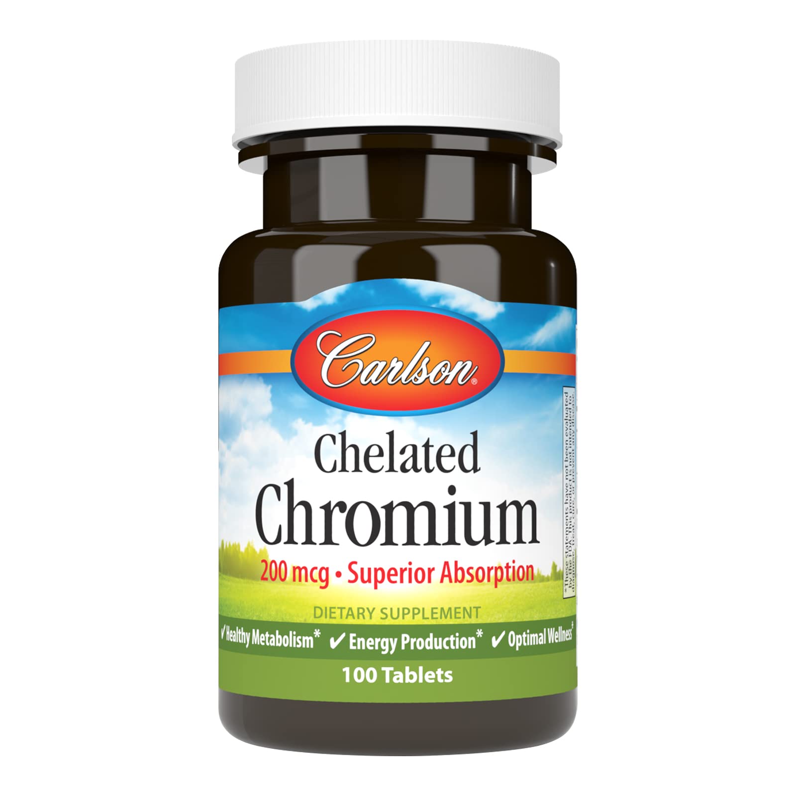 Carlson chromium chelaté 200 mcg capsules faciles à avaler