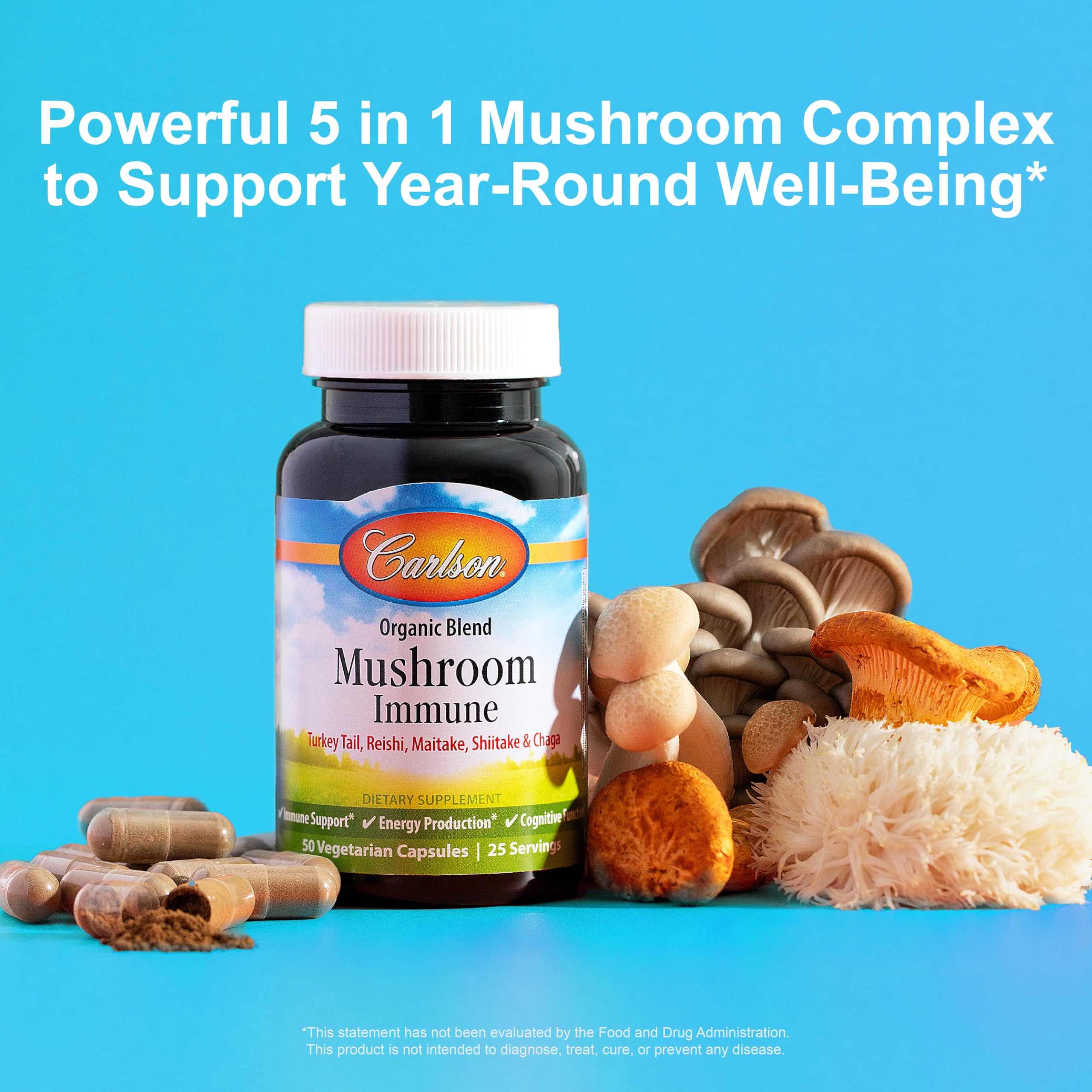 Carlson Complexe de champignons: étiquette nette et transparente.