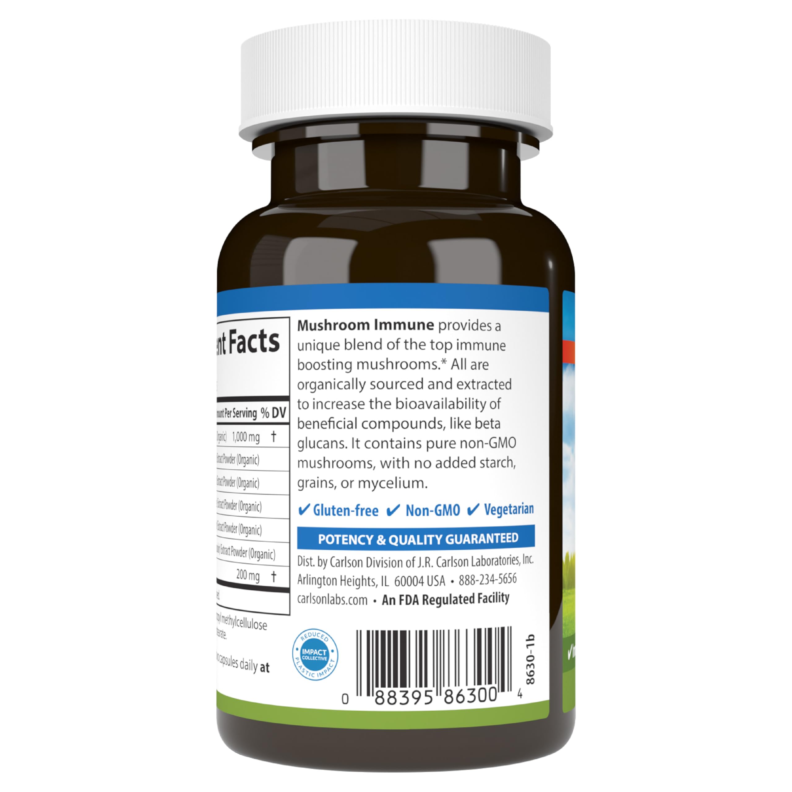 Carlson Complexe de champignons: produit testé en laboratoire, qualité et pureté.