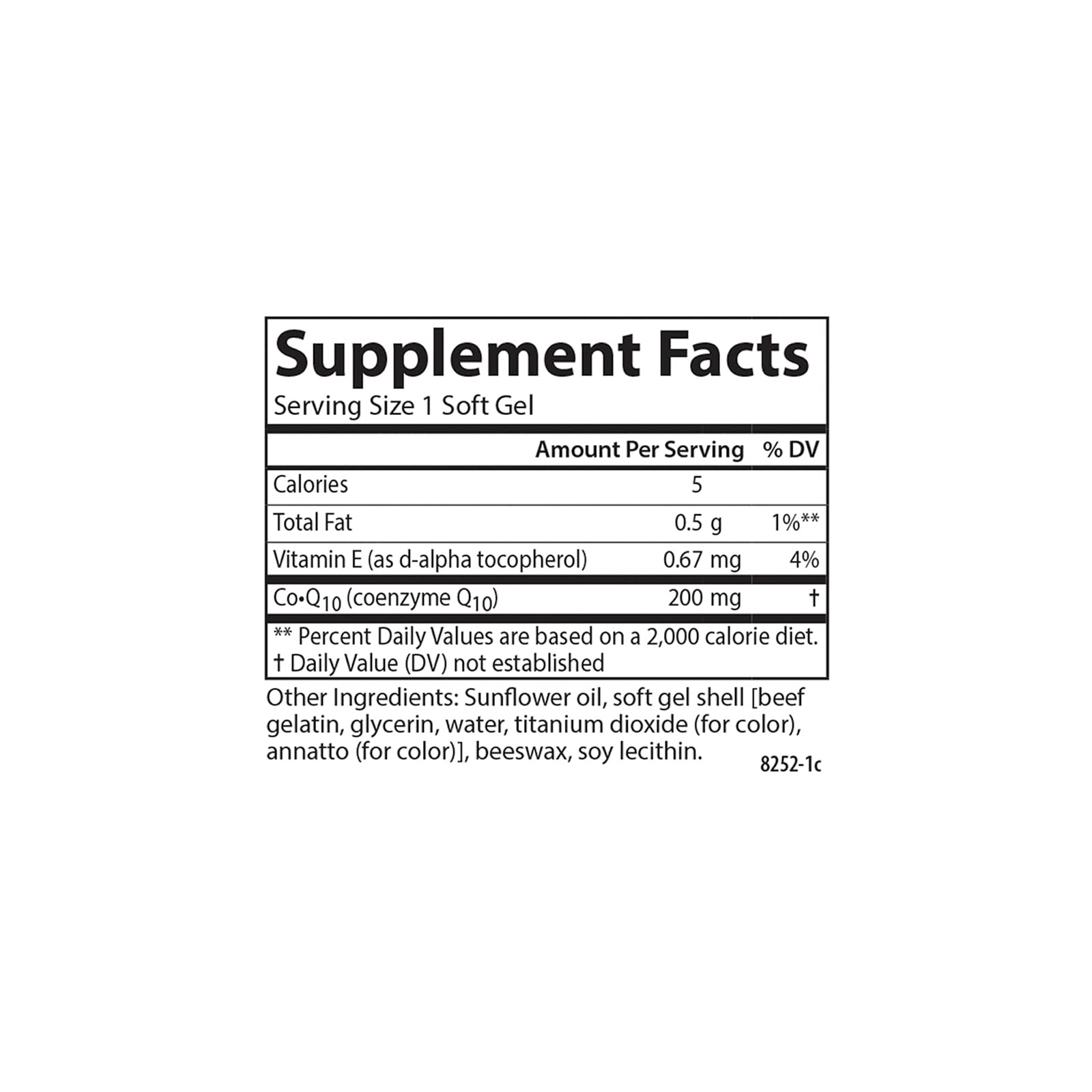 Carlson CoQ10 - dosage quotidien pratique et simple à suivre.