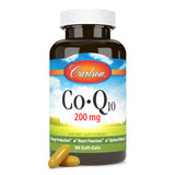 Carlson CoQ10 – gélules blanches à texture douce pour utilisation régulière.