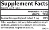Carlson Cuivre chélaté 5 mg, comprimés, absorption améliorée pour le quotidien