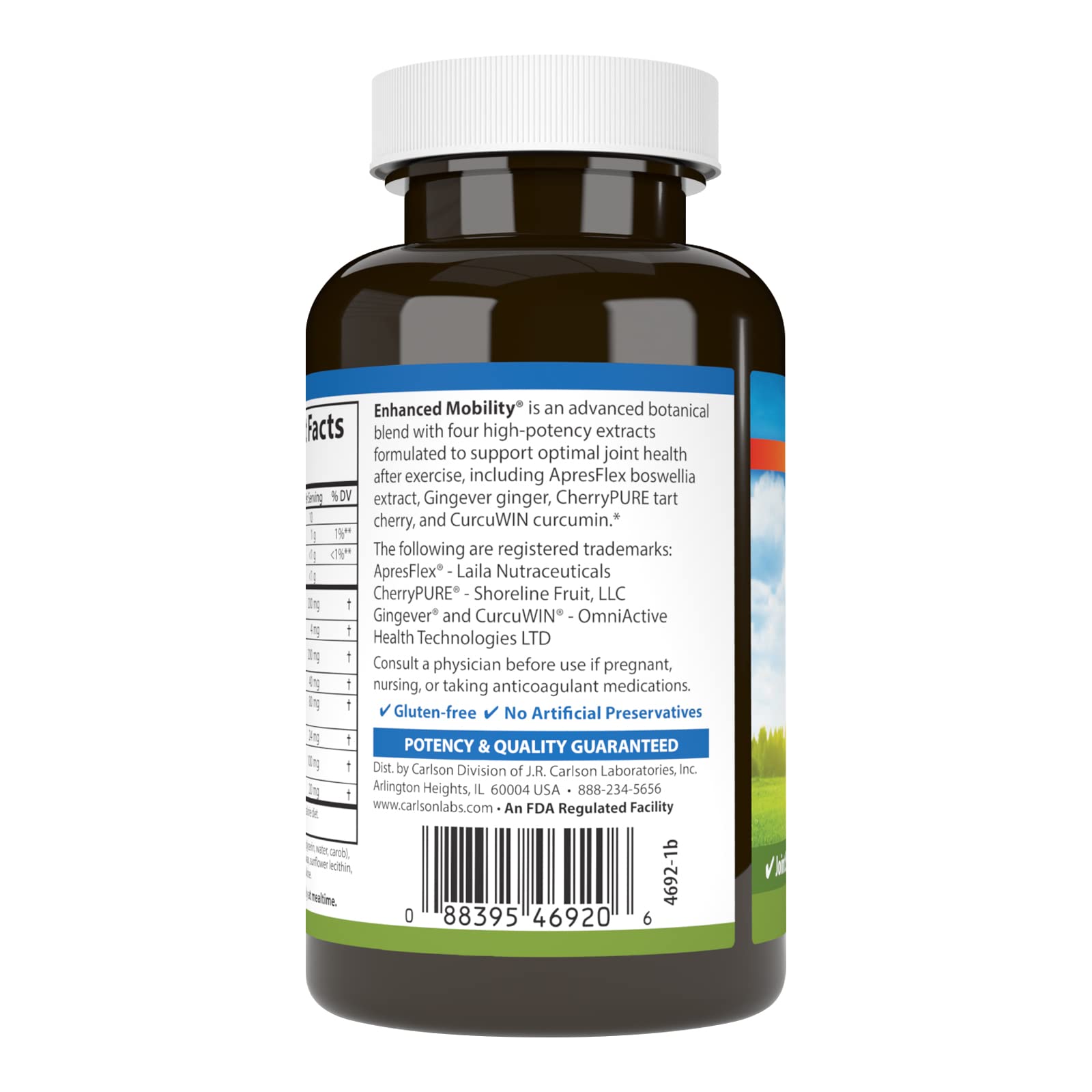 Carlson: Curcumine extraite du curcuma, format articulations.