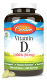 Carlson D3 2000 UI — bouteille visible, soutien potentiel des os et immunité