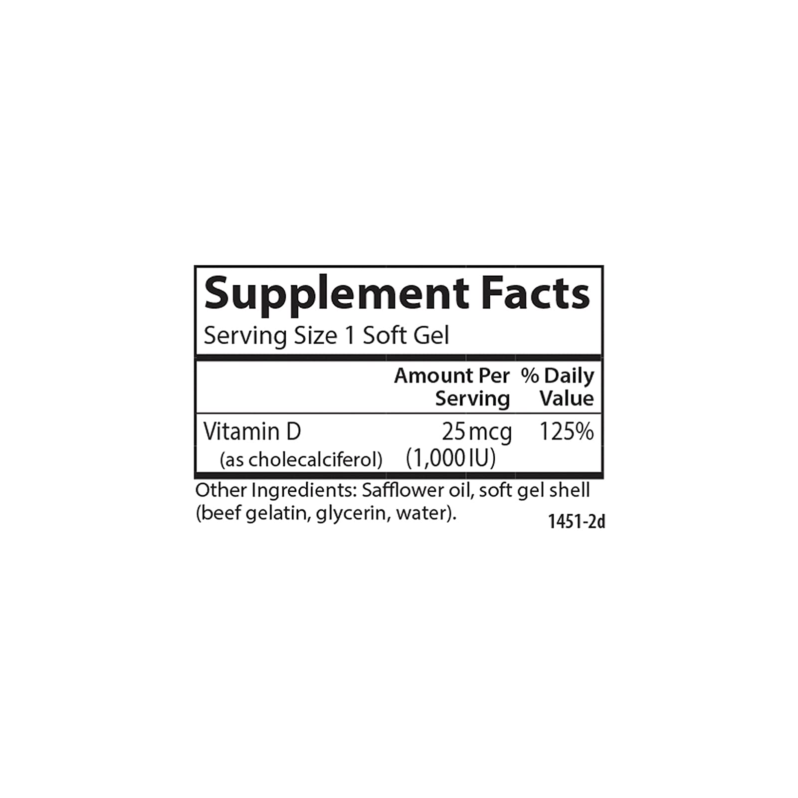 Carlson D3 certifié par laboratoire FDA, qualité vérifiée.