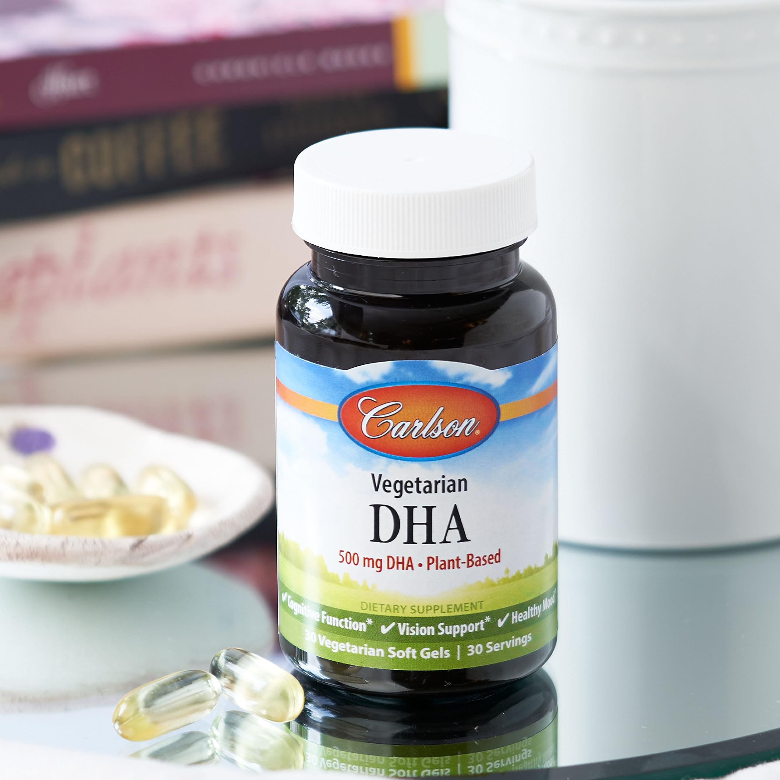 Carlson DHA vegetal - formule DHA570, dosage quotidien facile